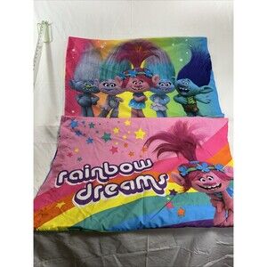 DreamWorks Trolls Rainbow Dreams Pillowcases Set of 2 Standard Kids Bedding